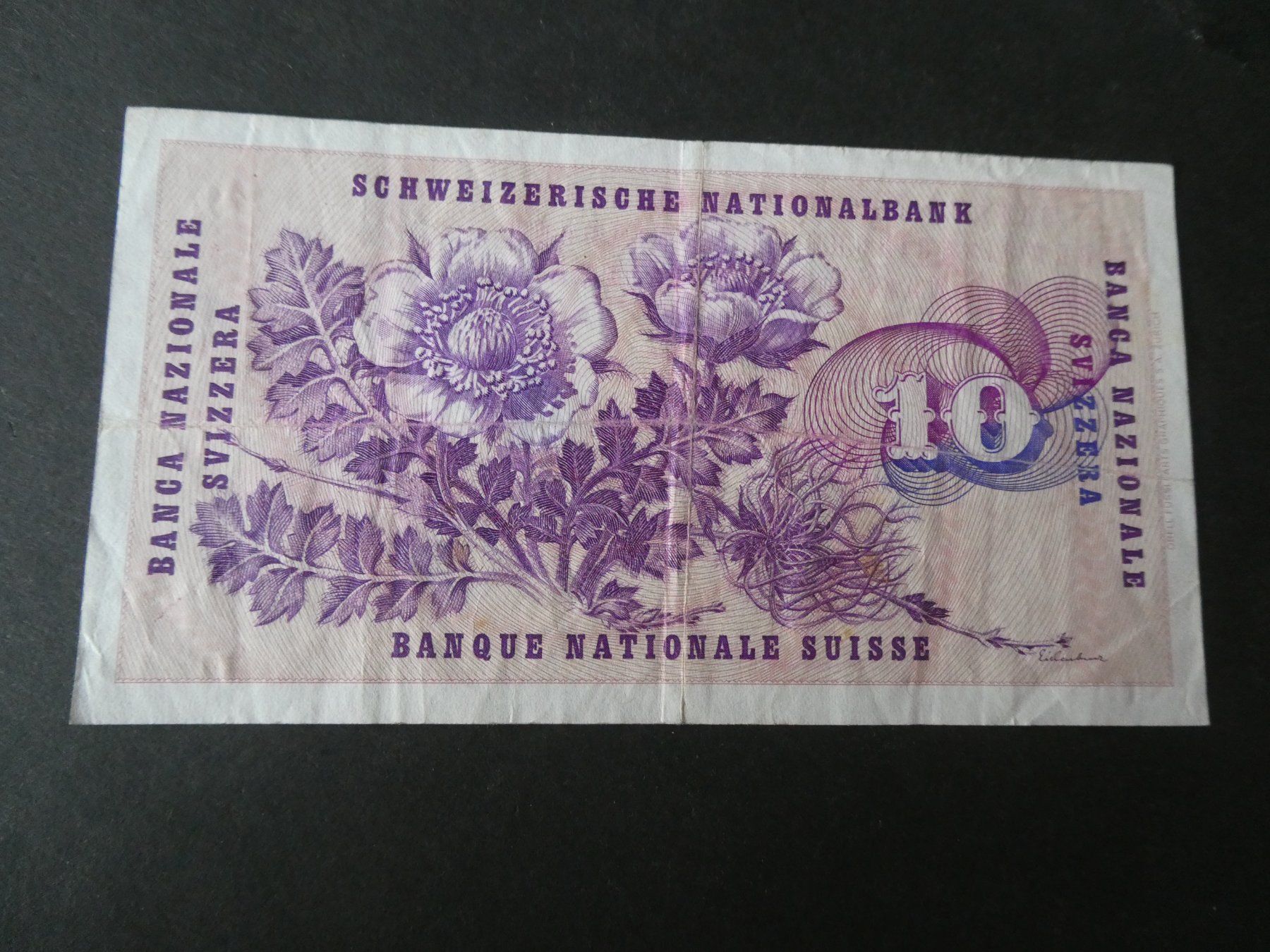 Billets de banque: Schweiz 1973, 10 Franken – D'occasion à Hinterforst par Rohusri 1