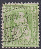 Sitzende Helvetia "25", V-O