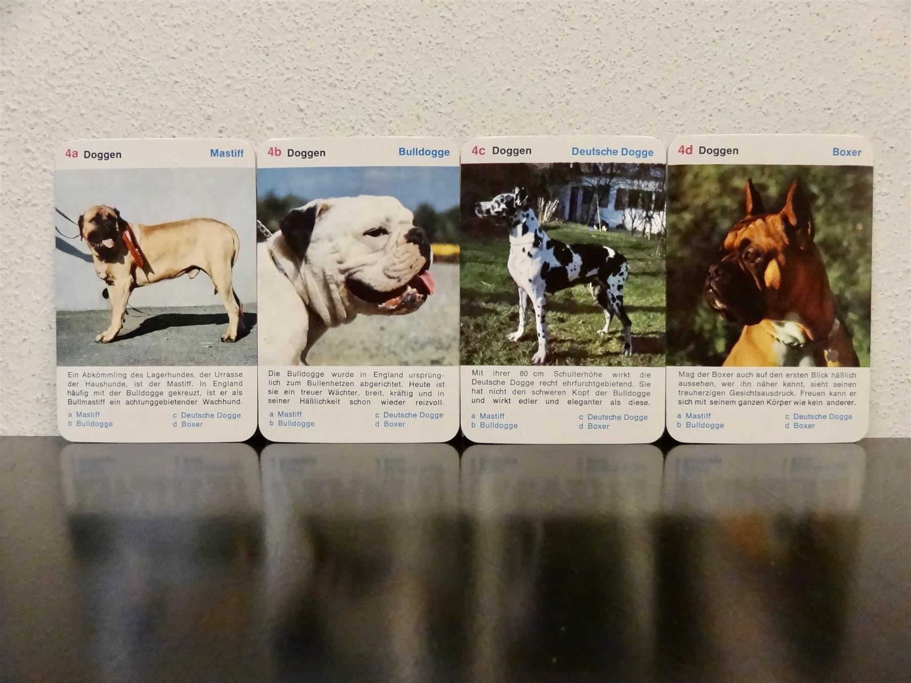 Spiele: altes Quartett TIER-QUARTETT HUNDE HUND – Gebraucht aus Kerzers von wisaundso 6