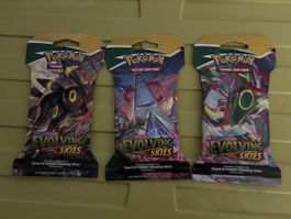🇺🇸 3x Booster Packs Evolving Skies 