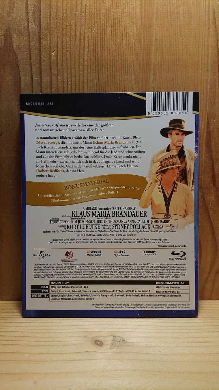 Alle DVDs: JENSEITS VON AFRIKA Blu-Ray mit Robert Redford – Gebraucht aus Wilderswil von Exebub 1