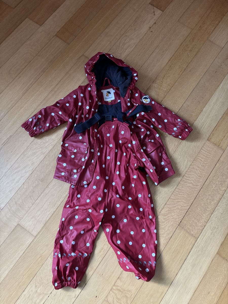 Schmuddelwedda Giacche & Cappotti: Schmuddelwedda Regenjacke /-hose Set, Gr. 86, – Usato da Lohn-Ammannsegg venduto da maH01 1