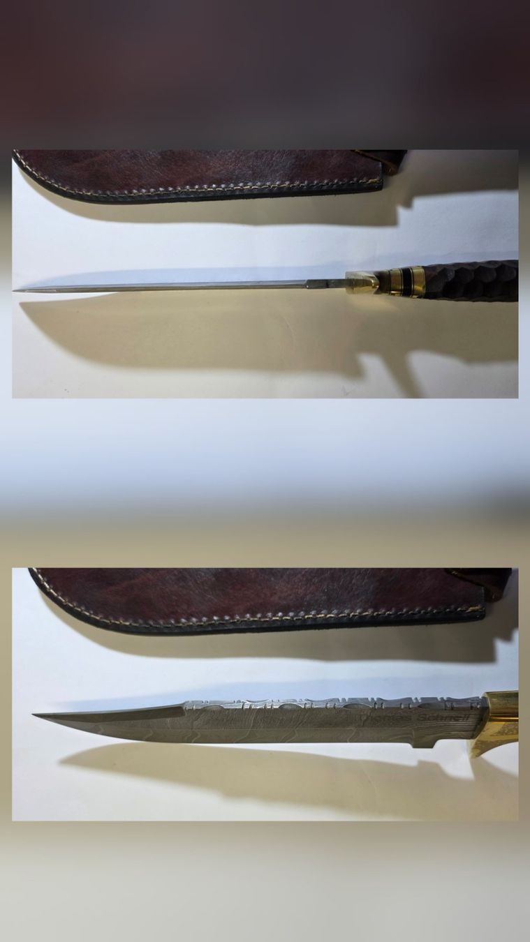 Accessori: Damast Jagdmesser von Thomas Schnell – Nuovo (secondo la descrizione) da Zürich venduto da spin23 8