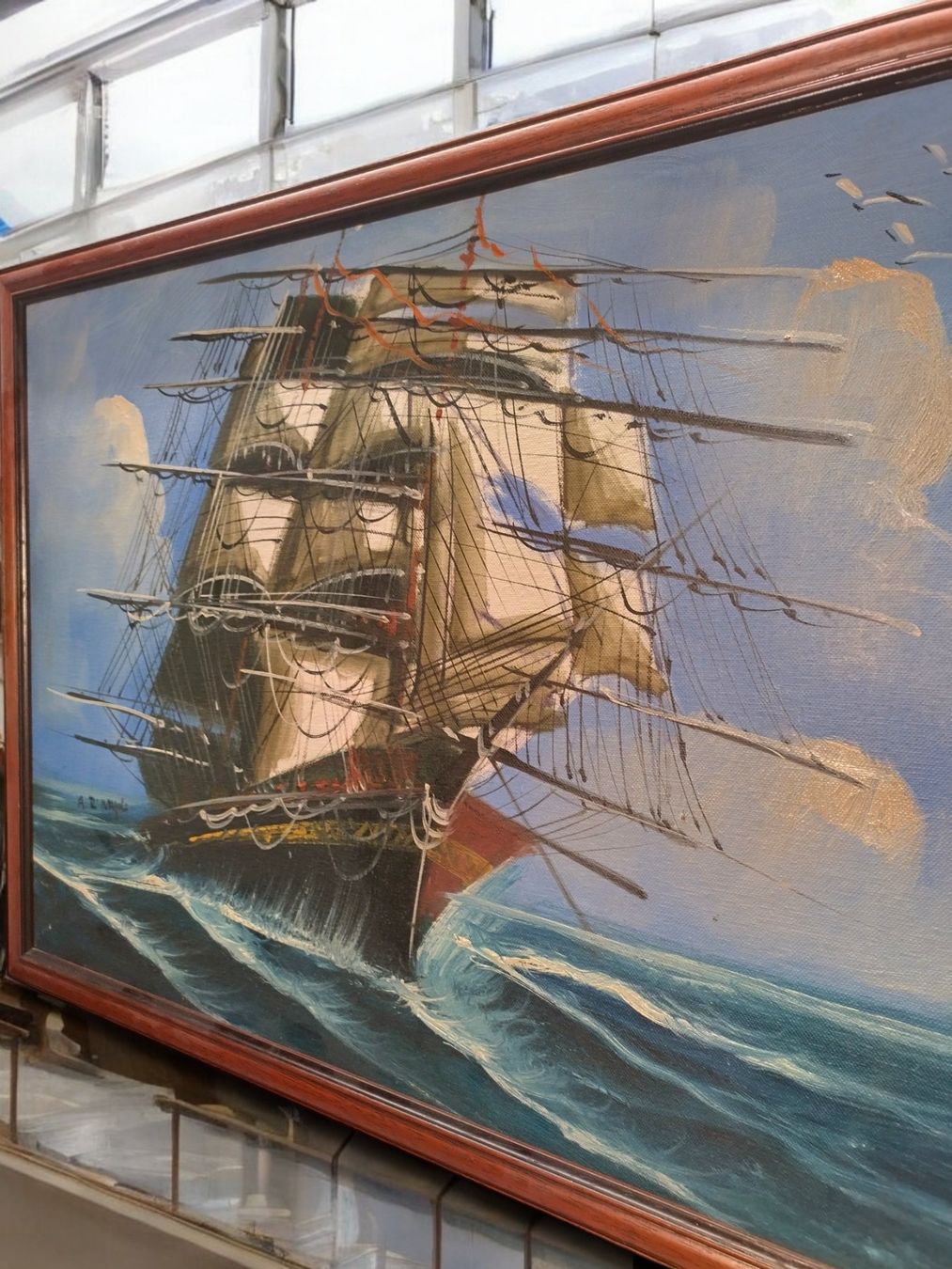 Dipinti: Segelschiff, neapolitanischer Schule 1900er – Usato da Zürich venduto da Zuerichparis08 3