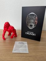 Richard Orlinski Gorilla Skulptur rot gebraucht