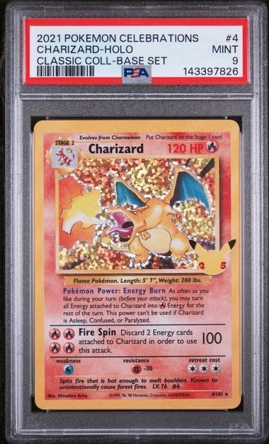 Pokémon Carte collezionabili: Pokemon Charizard 4 PSA 9 25th Anniversary Classic Coll. – Usato da Zürich venduto da picollector