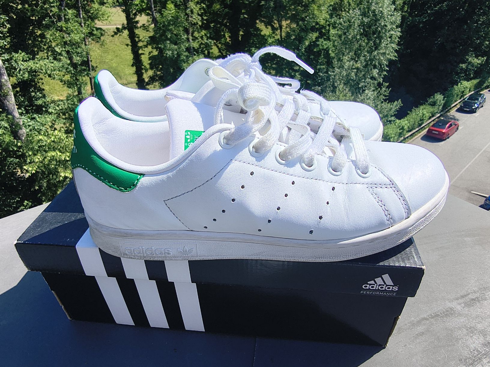 Adidas Scarpe da uomo: Adidas Stan Smith blanc et vert 37 1/3 – Usato da Genève venduto da Brachiopode 5