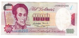 Banknote Bolivien 1000 bolivares 1995