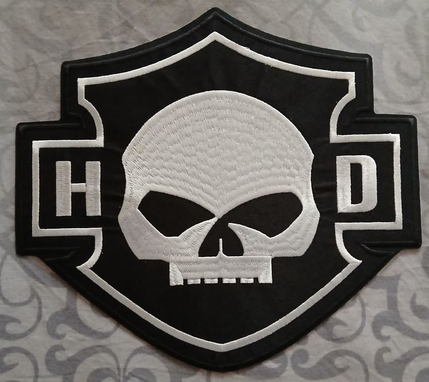 Big Patch Harley Davidson Skull J038 2