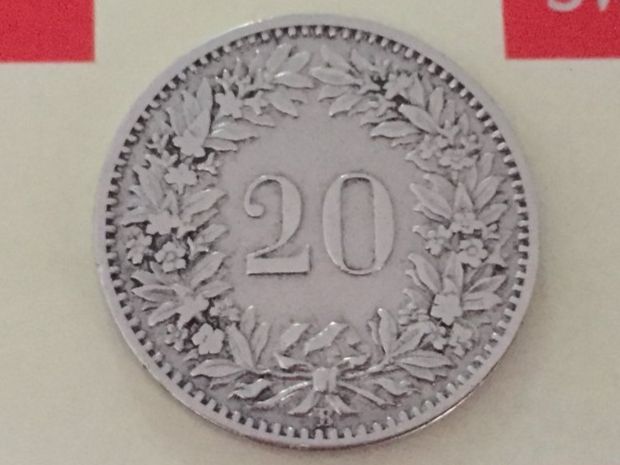 Tutti le monete: 20 Rappen 1884 Ni, ss-vz – Usato da Elsau venduto da herbybay 1