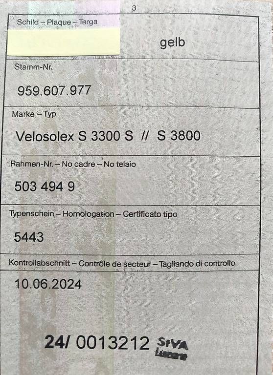Solex Ciclomotori: Velosolex S 3800 – Usato da Rothenburg venduto da Kurzschluss08 3