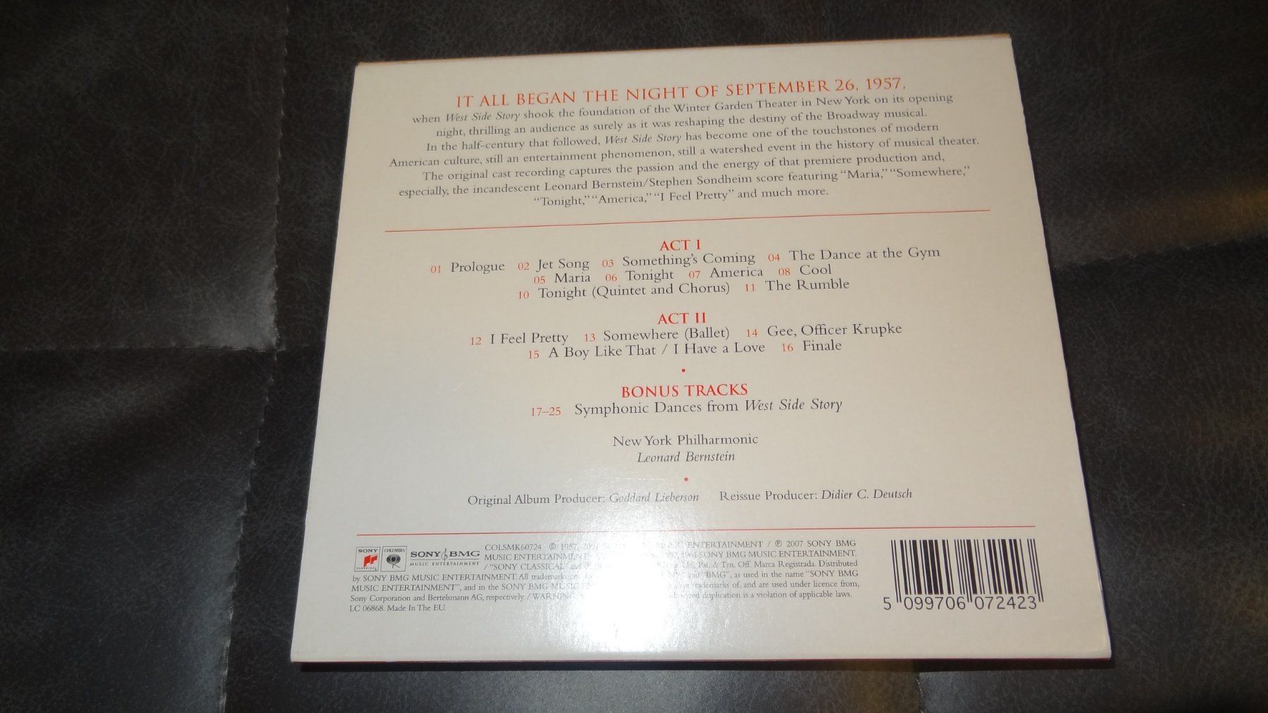CD: West Side Story Original Broadway Cast Recording CD – Usato da Olten venduto da Disc-Ausverkauf 1