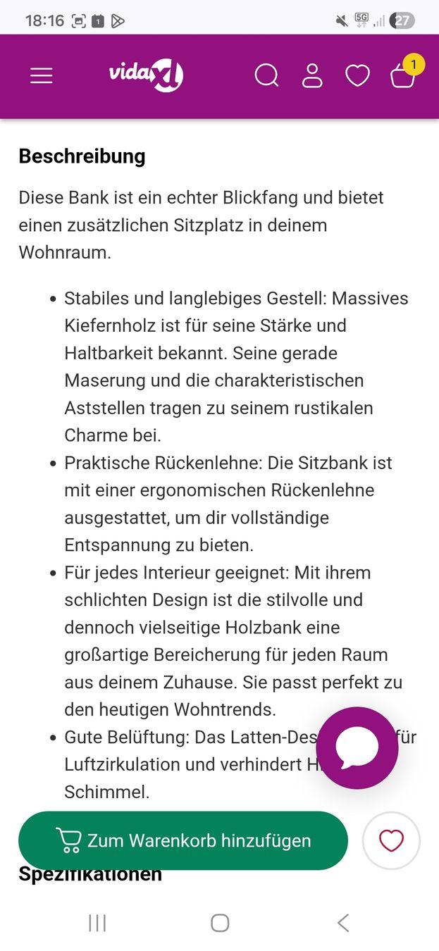 Panchine: sitzbank – Nuovo e nell'imballaggio originale da Urtenen-Schönbühl venduto da ger_lv75 4