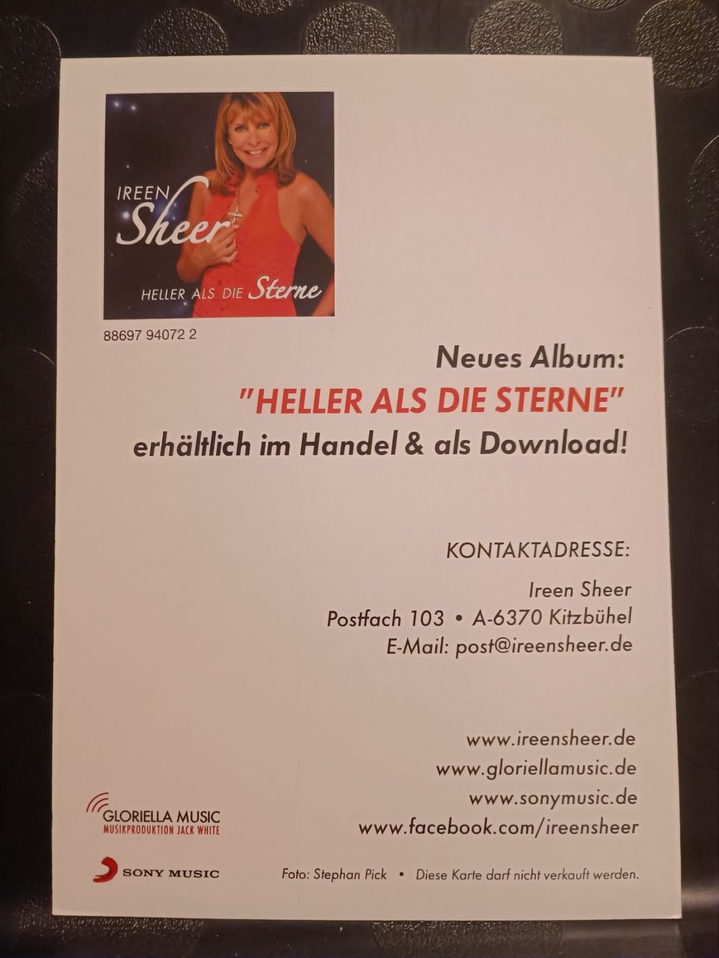 Autogramme: Ireen Sheer - handsignierte alte Autogrammkarte – Gebraucht aus Menziken von Artographs 1