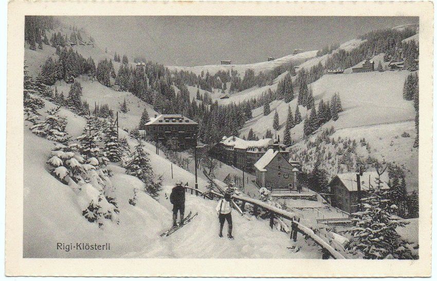 Ansichtskarten: Rigi-Klösterli mit Skifahrer – Neu (gemäss Beschreibung) aus Jona von philajona