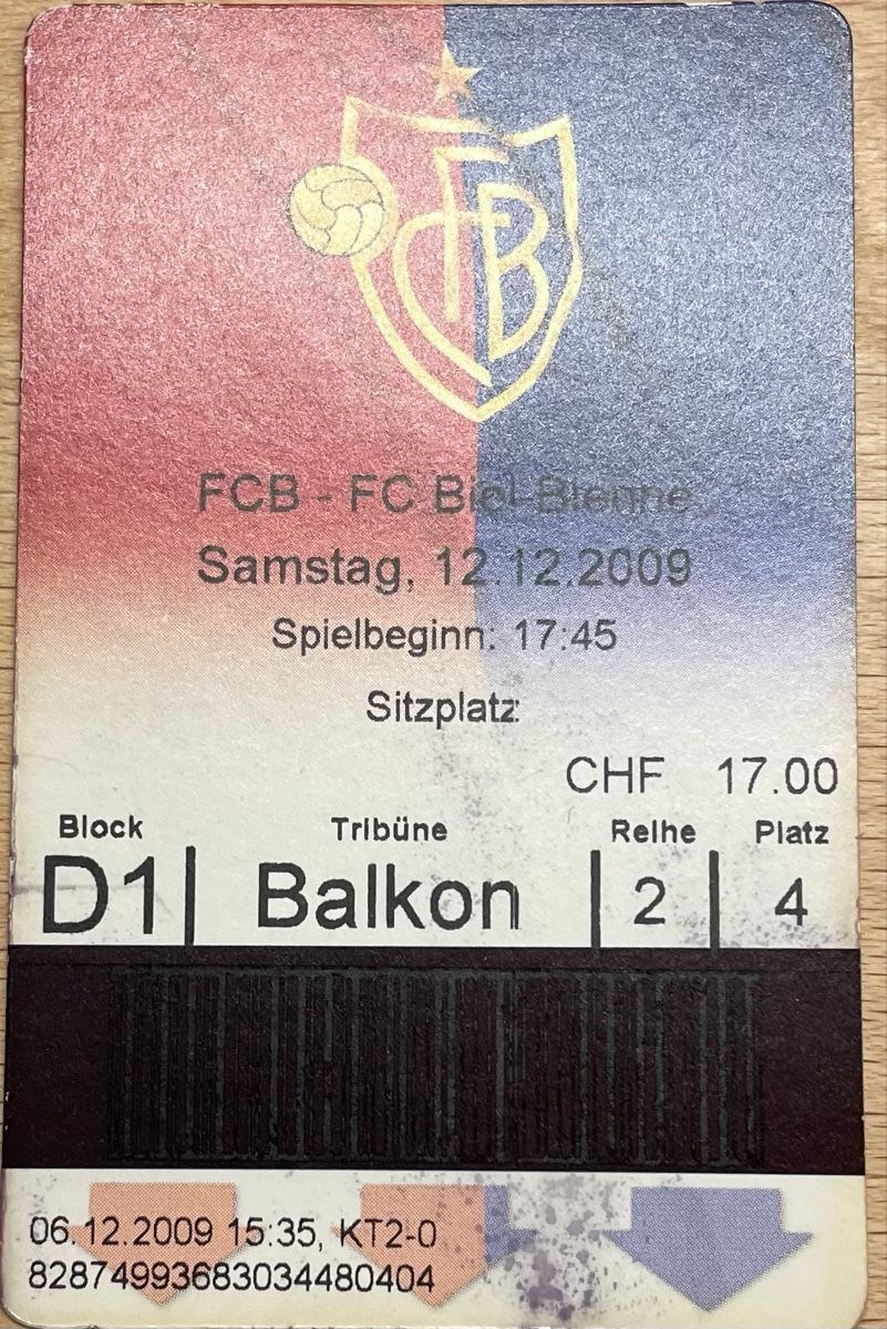 Tickets: FC Basel FCB - FC Biel – Gebraucht aus Birsfelden von
