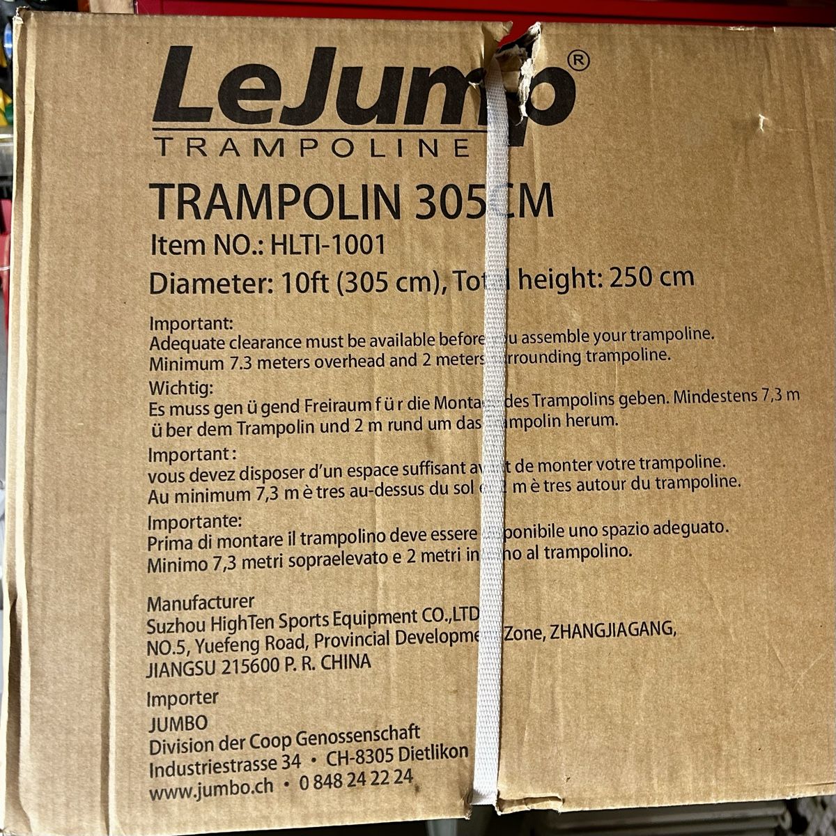 Gonser Trampolini: Trampolin Lejump 305cm – Nuovo e nell'imballaggio originale da Zürich venduto da Flaca24 4