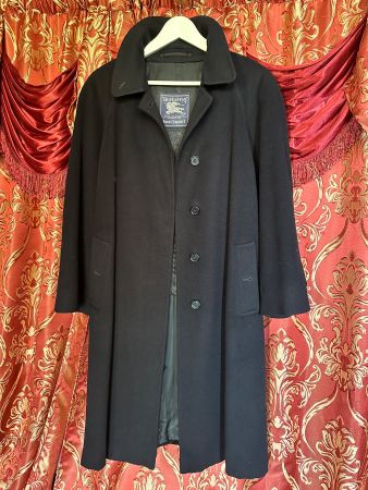 Wie neu: Burberry Mantel Kashmir dunkelblau 38/40