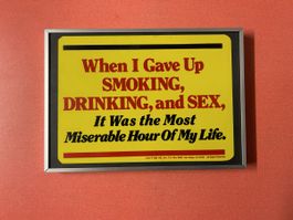 Retro Metallrahmen mit Spruch, 36x28cm, Top Zustand!