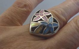 Ring 925 Silber mit Perlmutter
