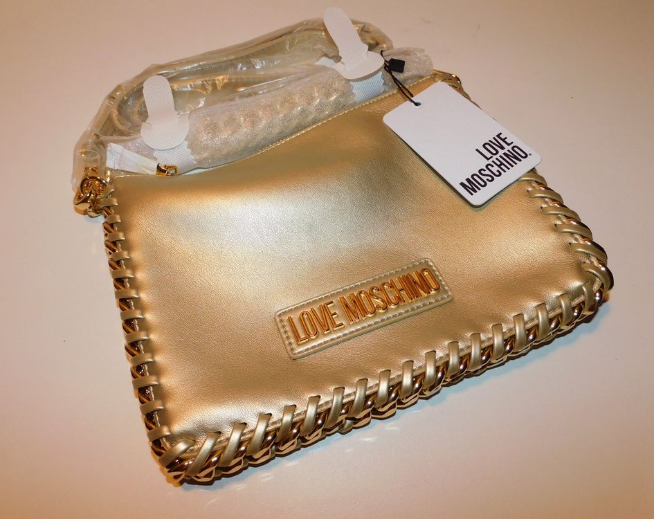 Moschino Tasche Gold Kette *wie sold neu*