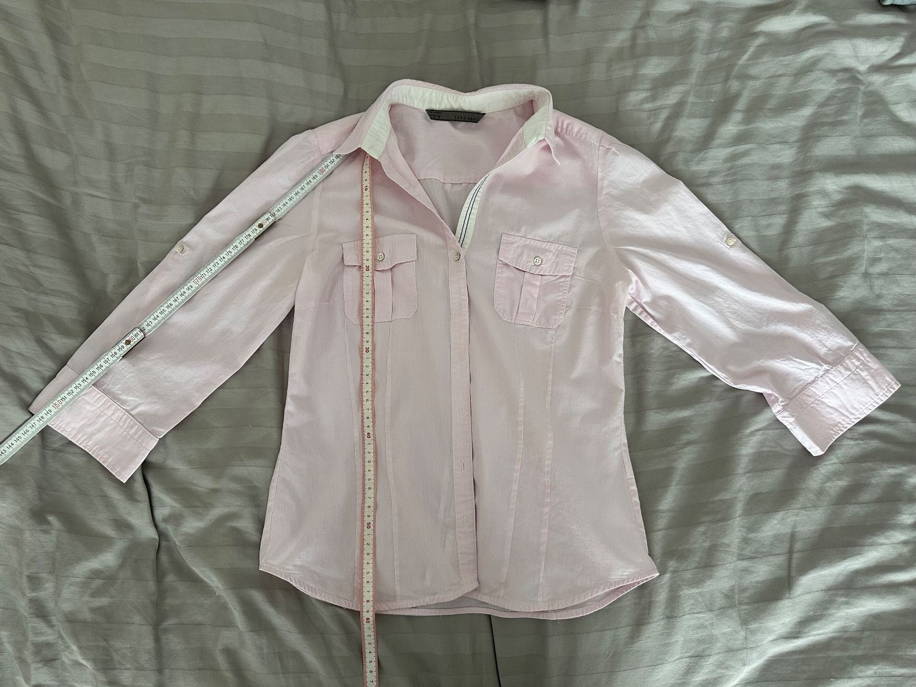 Zara Camicette: Blau und rosa Zara Basic bluse – Usato da Zürich venduto da kuszi 4