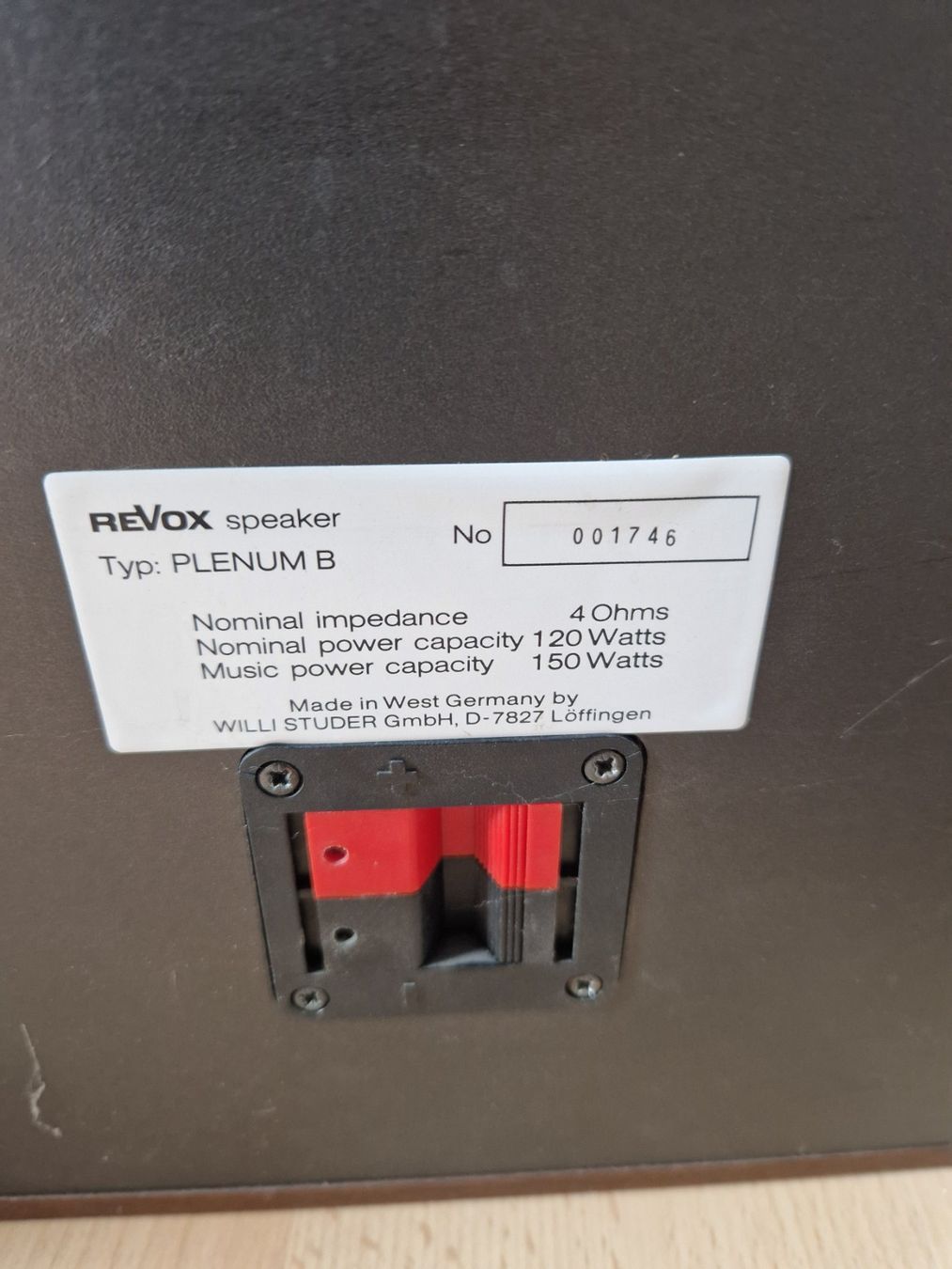 Revox Haut-parleurs: Revox Speakers Plenum B – Défectueux à Arisdorf par rokla01 3