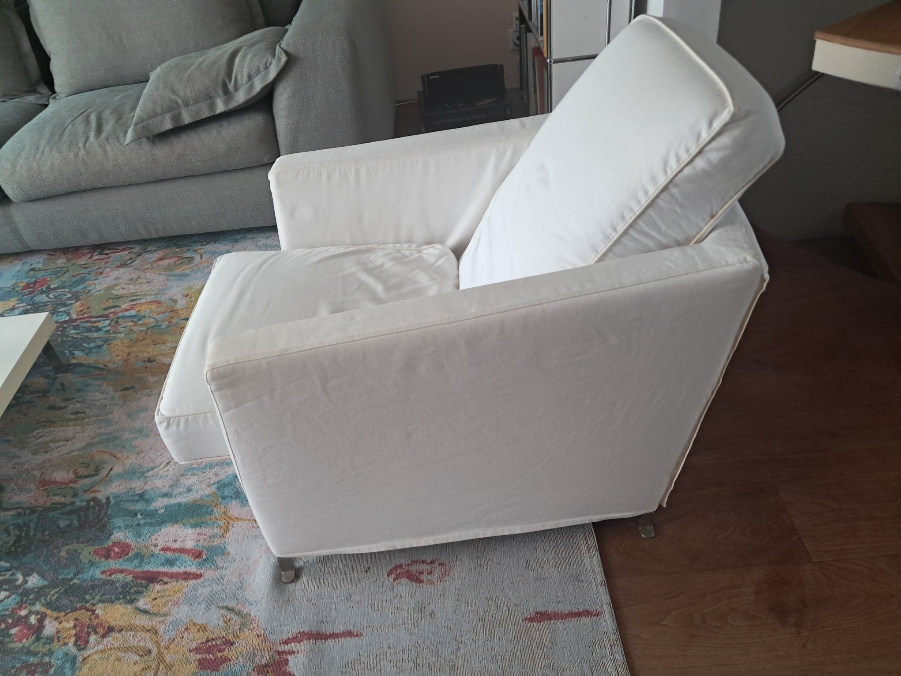 Flexform Poltrone: Zwei Fauteuils "Flexform", weiss, Bezug abnehmbar, wie neu – Usato da Fällanden venduto da Exito1953 7