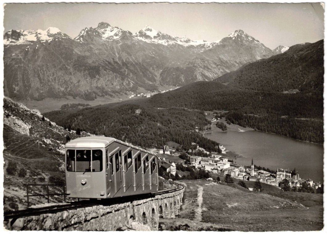 Cartes postales: St. Moritz - Standseilbahn Corviglia – D'occasion à Binningen par Mountainrider
