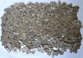 Lot de 3,330 Kg d'anciennes pièces de 5 centimes suisse