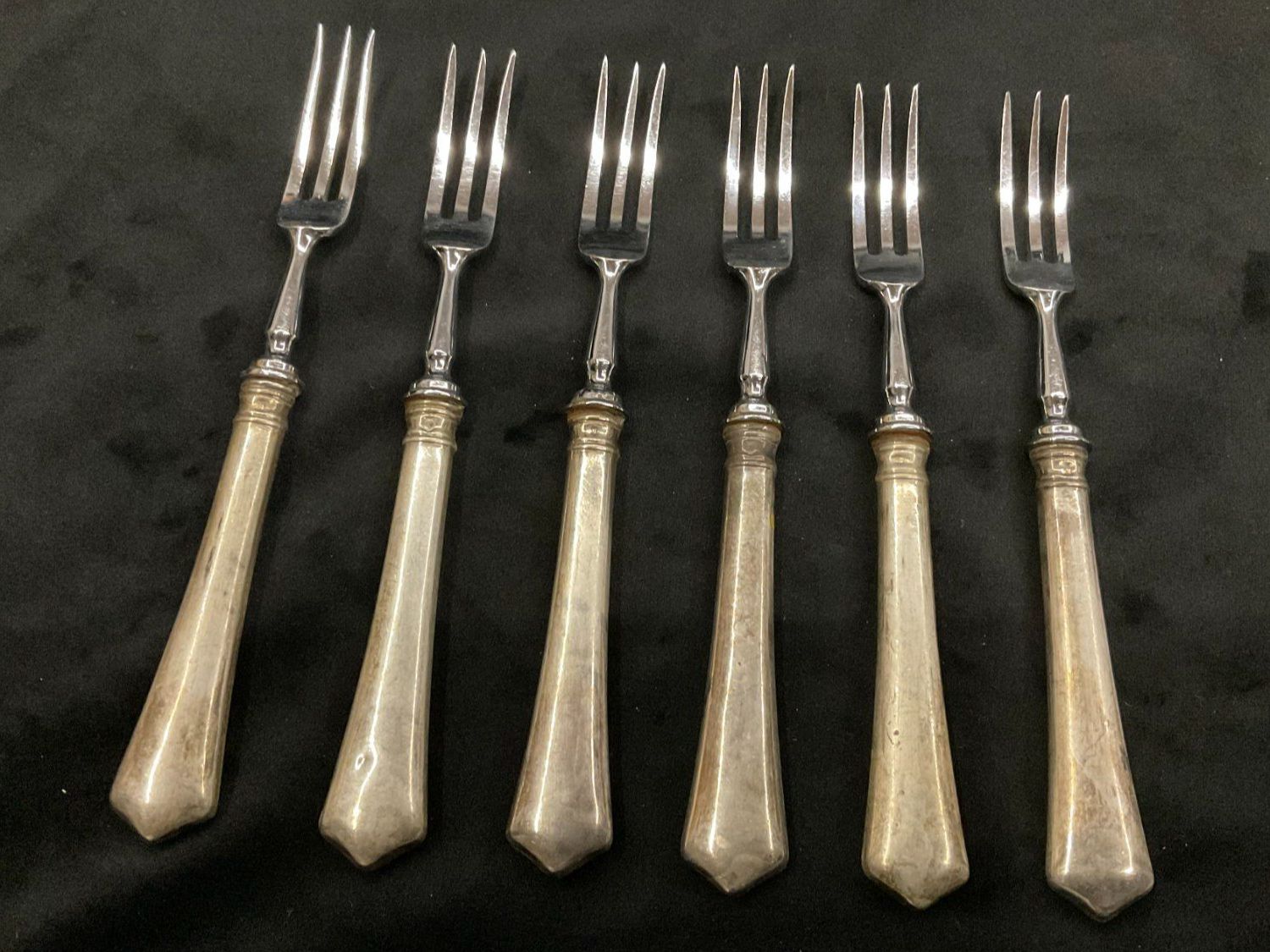 Forchette: Set Gabeln Silber 800 – Usato da Bettwiesen venduto da wicking27