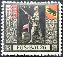 Soldatenmarke 1.WK, Füsilier Bat 26, Wi 3.Div 72