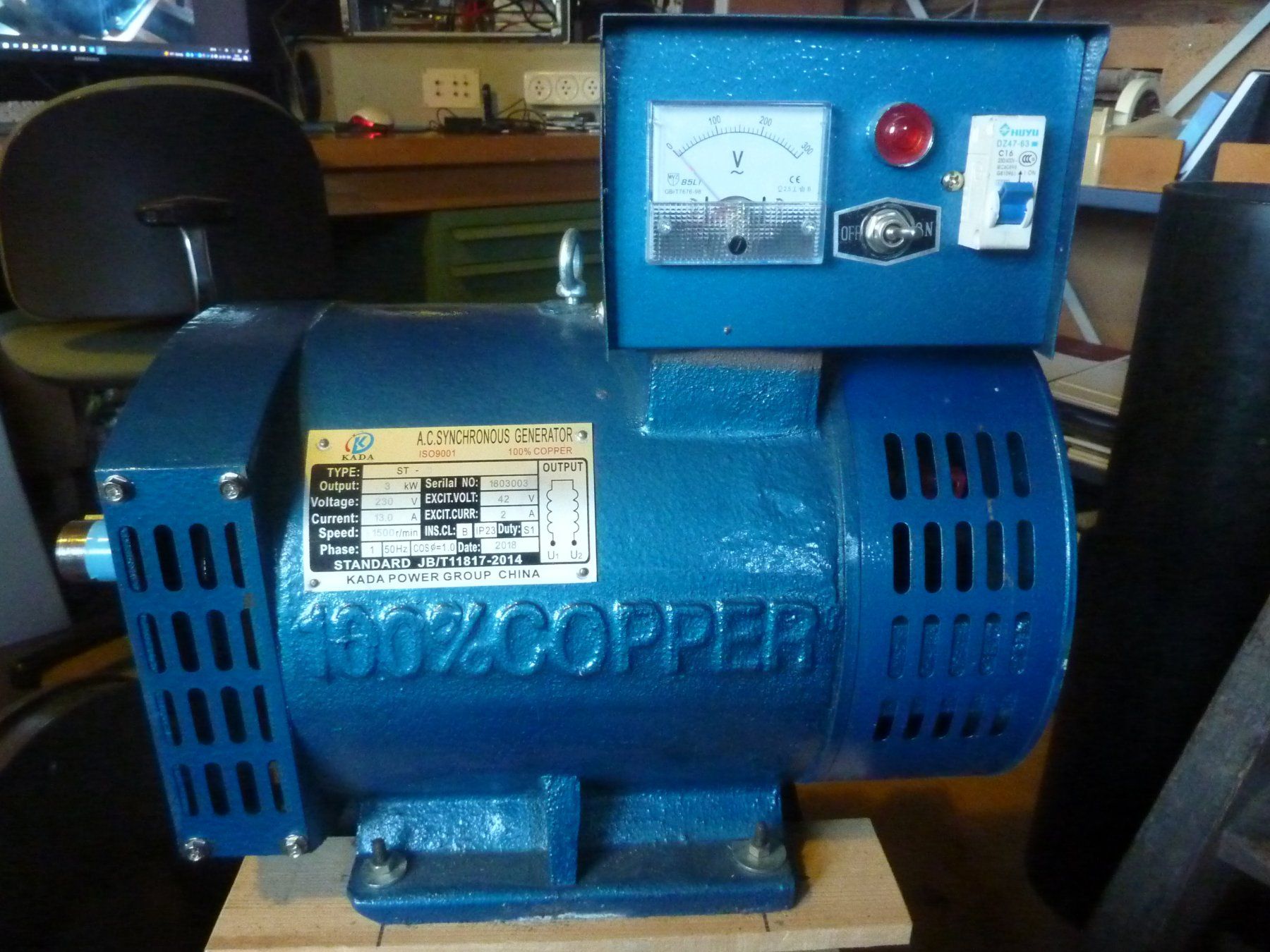 Generatori di corrente: KADA AC.Synchrongenerator 3kW – Usato da Altstätten SG venduto da Toscana1