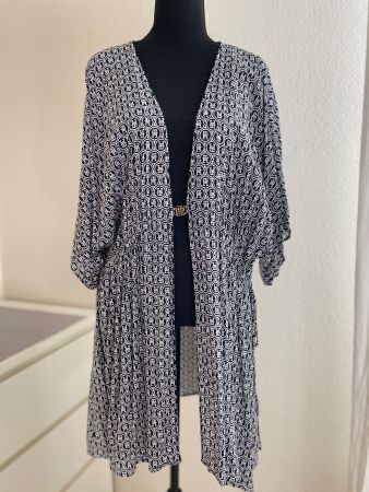 Schicker Sommer-Kimono Gr. M blau/weiss HILFIGER