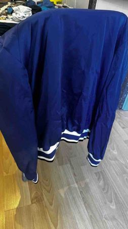 Herren Jacke Bomberstil blau gestreift gebraucht