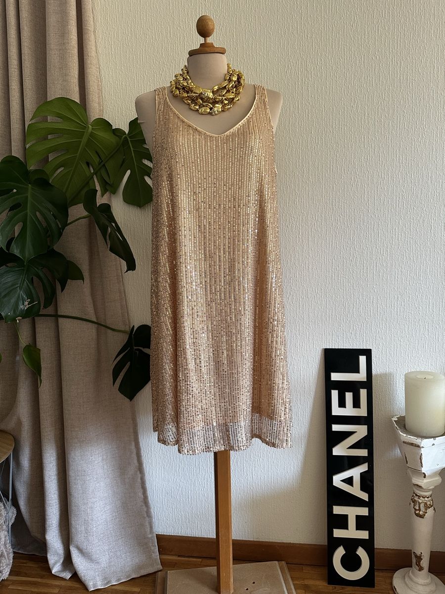 Vestiti: Robe paillettes champagne taille L  – Nuovo (secondo la descrizione) da Châtelaine venduto da Alexandra.jankowski