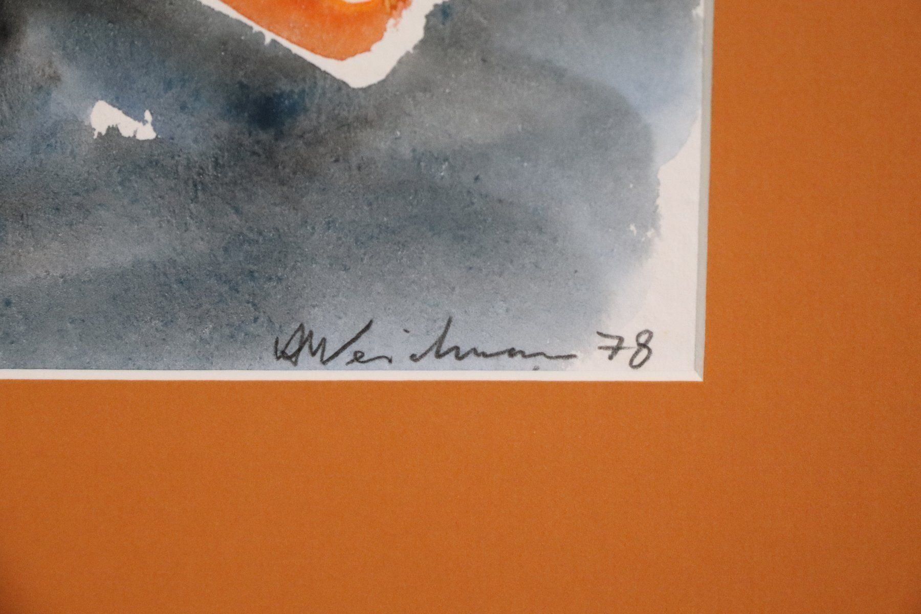 Dipinti: Hans Weidmann 1918-1997, Aquarell von 1978 – Usato da Zug venduto da Kunst-Fundgrube 2