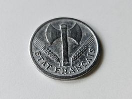 Pièce 1 Franc français Francisque 1943