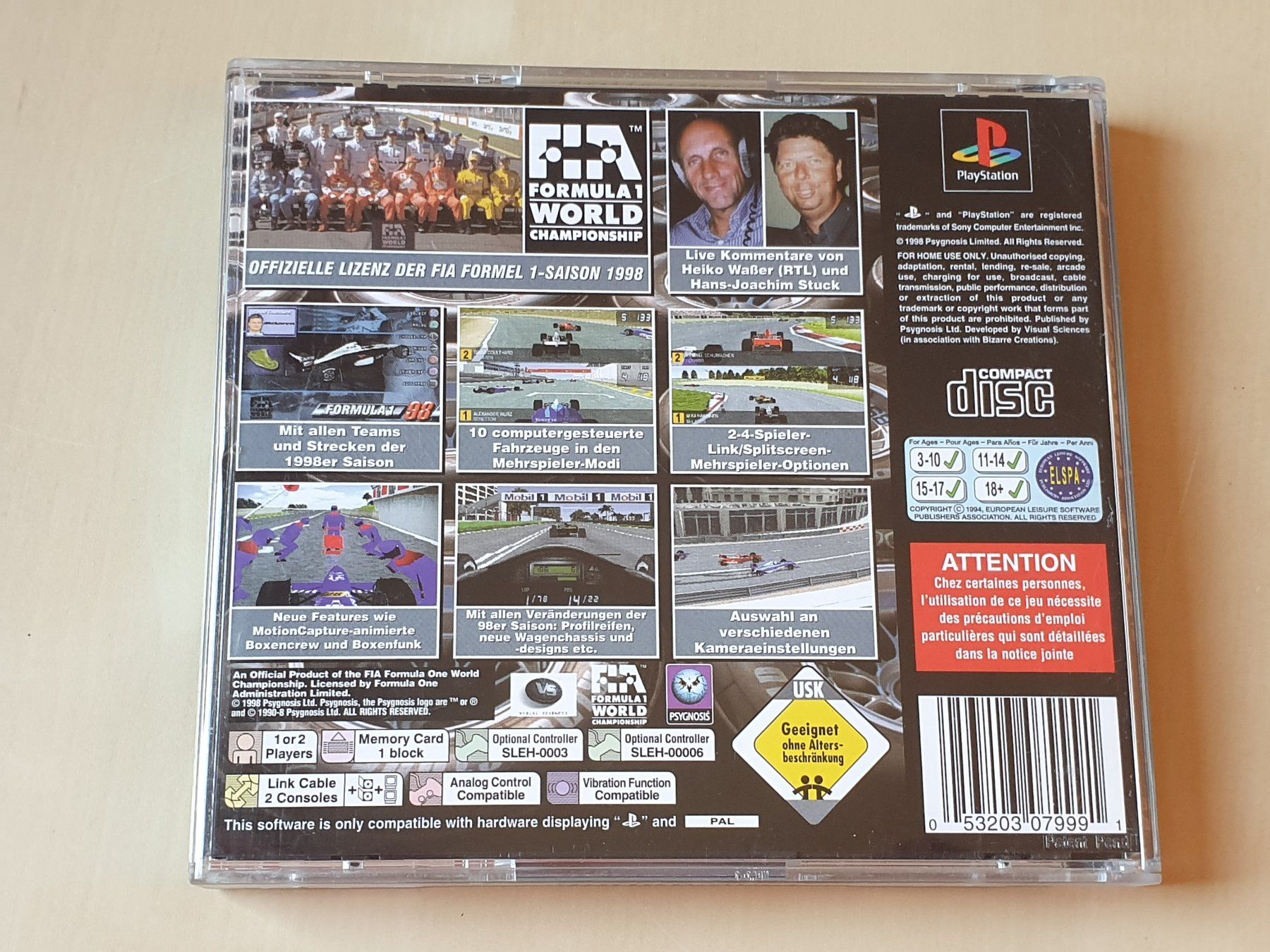 Sony Spiele: Formel 1 98 – Gebraucht aus Stansstad von collectorsshop 1