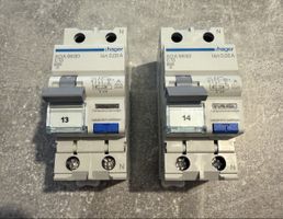 Hager FI-LS Schalter ADA963D C13 2 stk