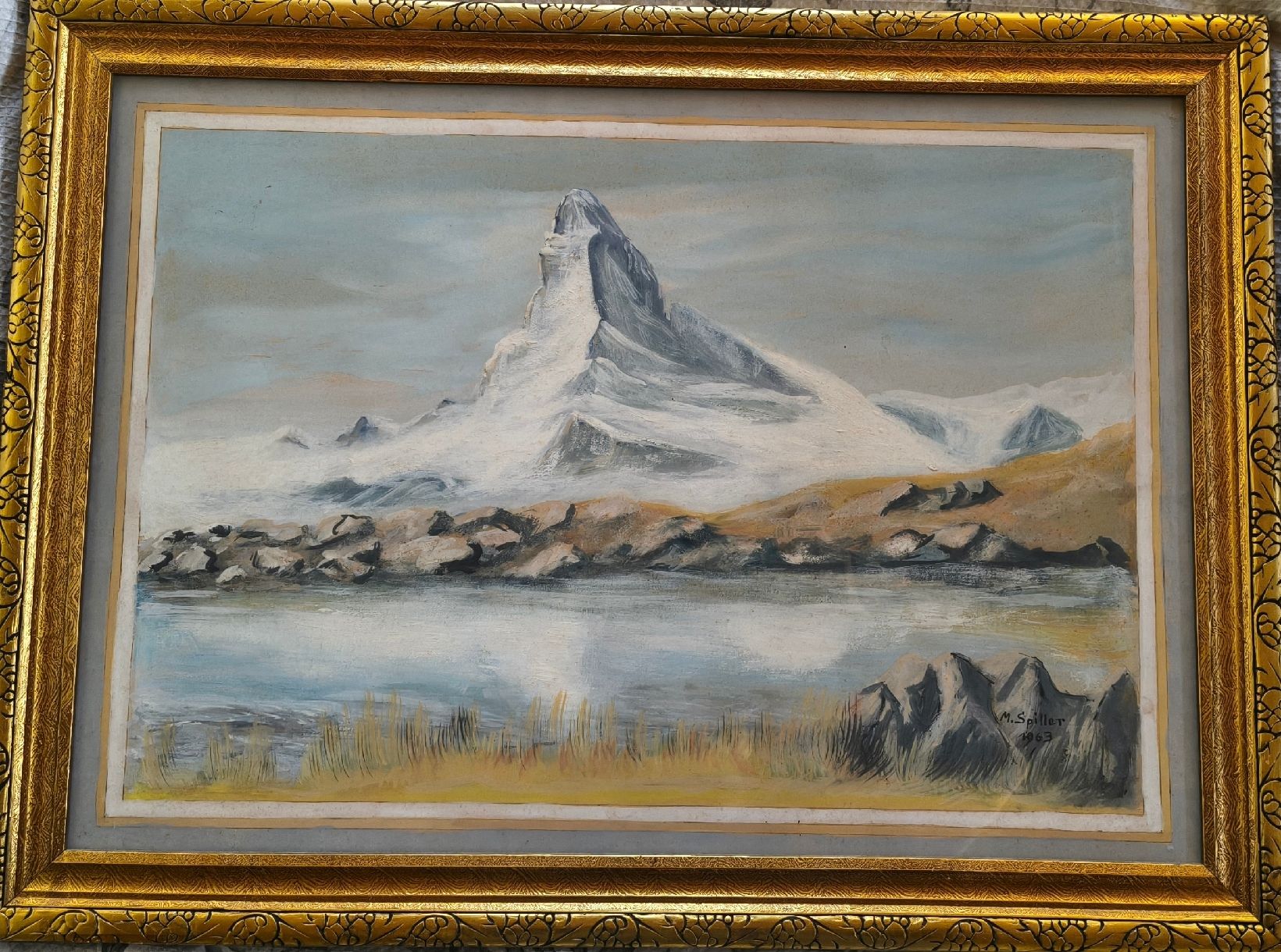 Dipinti: Aquarell Matterhorn 1963 M.Spiller – Usato da Leimiswil venduto da Kallebulli