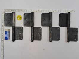 4 antike Tür Fisch Bänder, 16cm, DLS, Eisen (LOT1552#TBS1)
