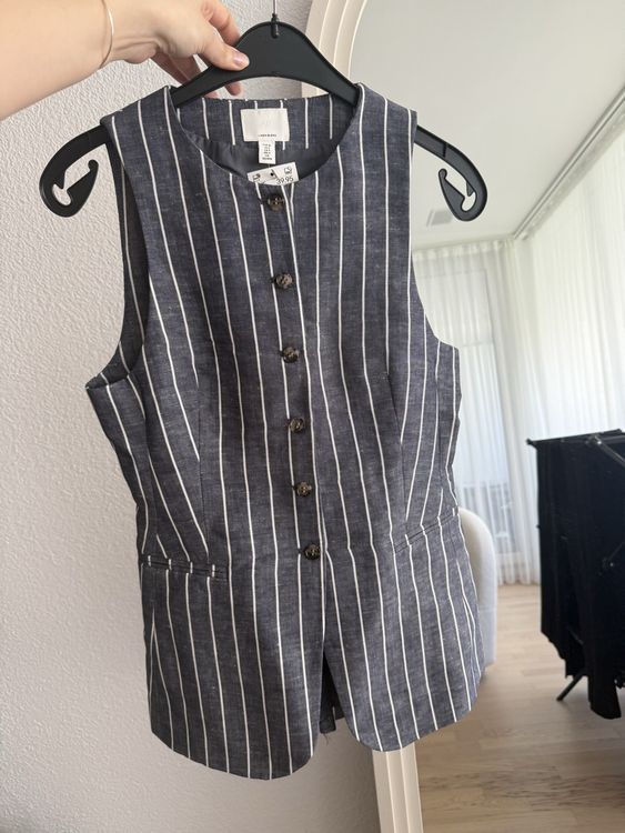 Gilet Noir 100% Lin - Marque Diplodocus - Taille 4 - Neuf Avec étiquettes (prix Magasin 89€)
