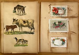 7 Seiten antike Oblaten Bilder ca. 1890 135 Jahre alt Weihn