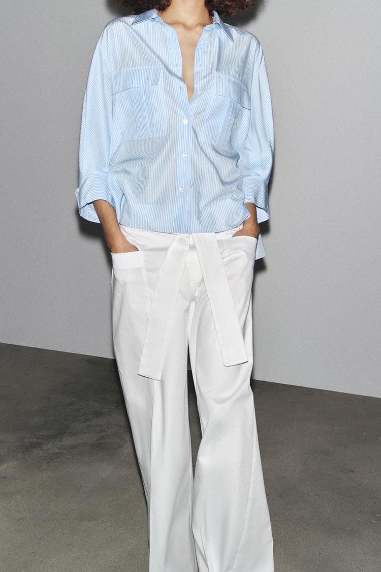 Zara Camicette: Zara oversized Hemd Bluse gestreift Gr40-42 – Nuovo (secondo la descrizione) da Rotkreuz venduto da beltraum 4
