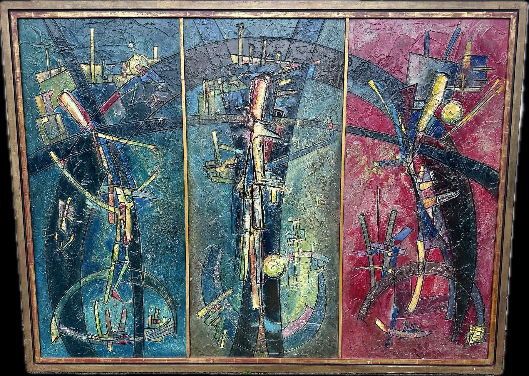 Dipinti: Mathias RUSCH (1927-2003) | Oeuvre abstraite – Usato da Gampelen venduto da theboywhoworks