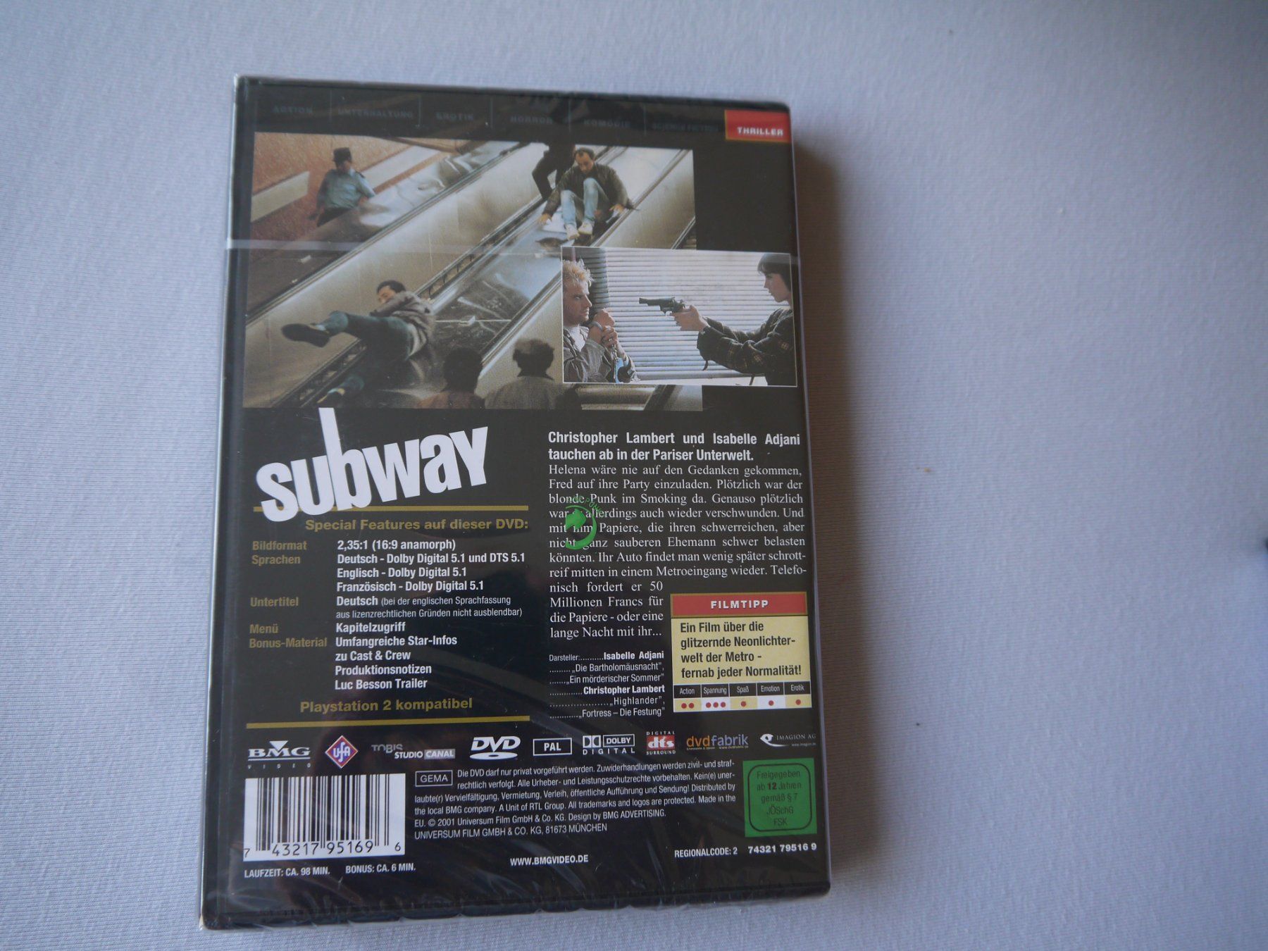 Tutti i DVDs: SUBWAY - Luc Besson/Christopher Lambert/Isabelle Adjani – Nuovo e nell'imballaggio originale da Hagendorn venduto da Blaf 1