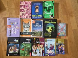 12 Jugend Bücher, Romane und Krimis