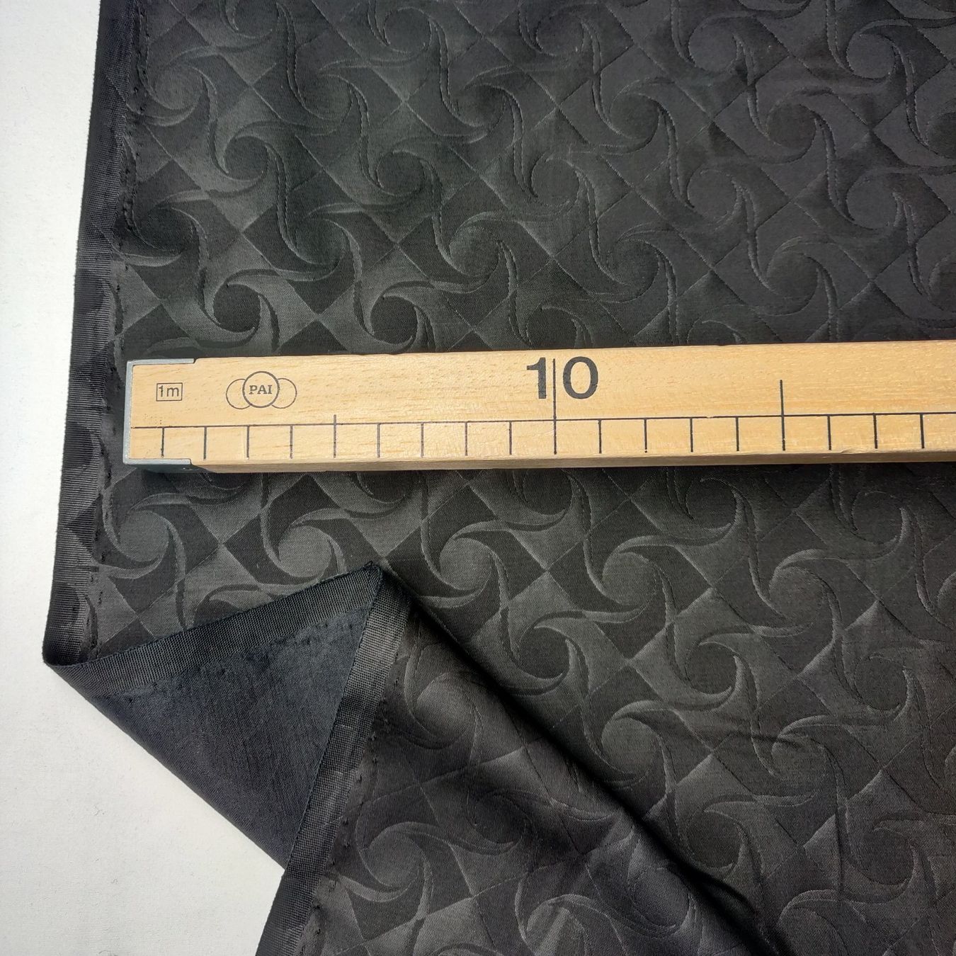 Tessuti: Ital. Designer Baumwolle Elastan 1.50x1.40m nero nero shiny – Nuovo (secondo la descrizione) da Lufingen venduto da Voyager7 4