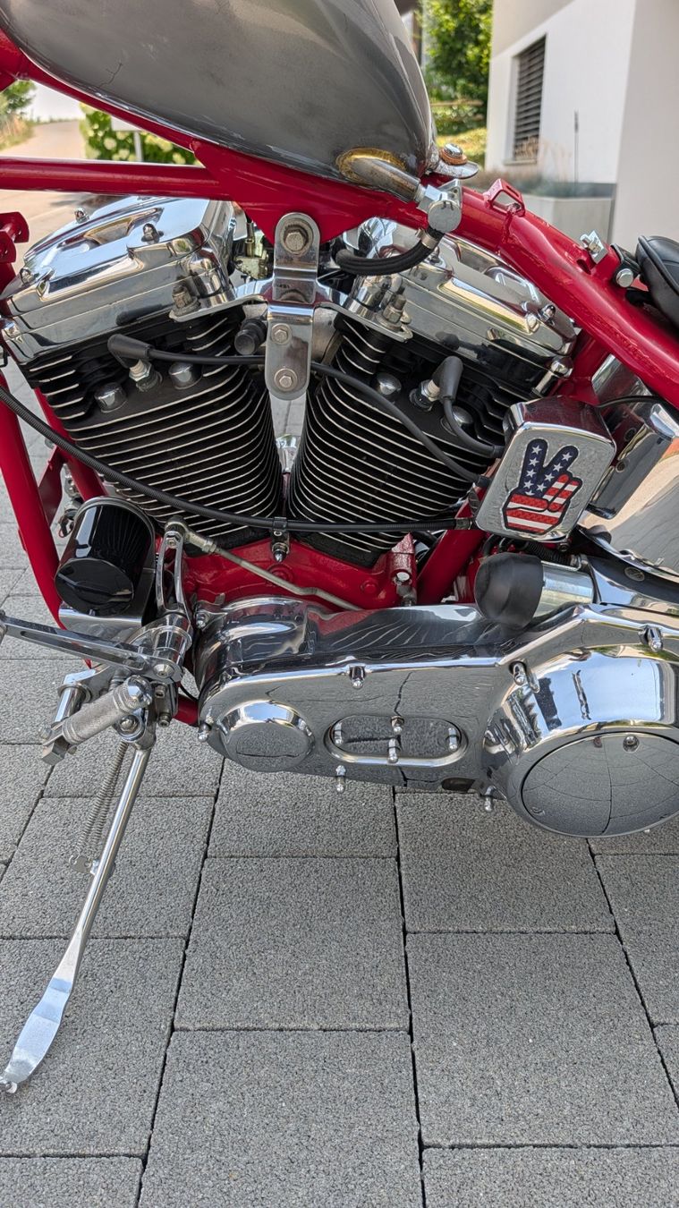 Harley-Davidson Chopper: Harley-Davidson FXST Softail Oldschool Longfork Chopper – Gebraucht aus Mauensee von Nd0 1